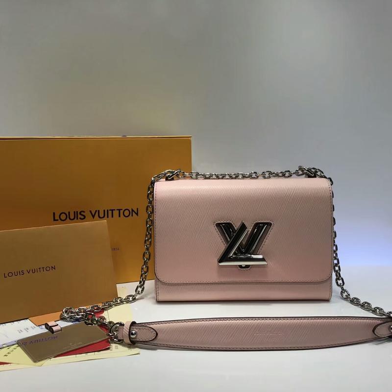 LV Handbags Clutches M50380 Water Wave Pink Silver Button